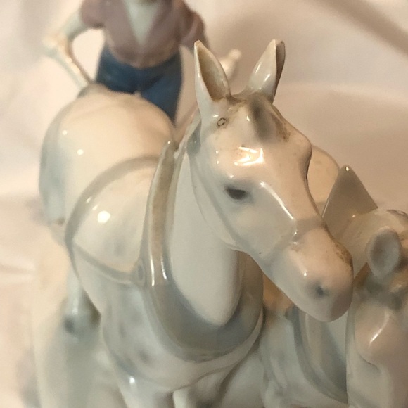 GEROLD PORZELLAN BAVARIA PORCELAIN WORK HORSES WITH FARMER - Picture 4 of 12